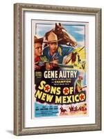 Sons of New Mexico, Top Center and Bottom Right: Gene Autry, 1949-null-Framed Art Print