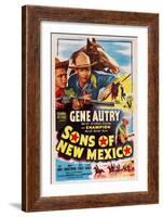 Sons of New Mexico, Top Center and Bottom Right: Gene Autry, 1949-null-Framed Art Print