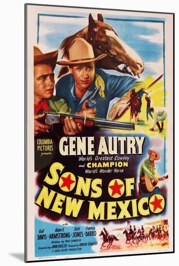 Sons of New Mexico, Top Center and Bottom Right: Gene Autry, 1949-null-Mounted Art Print