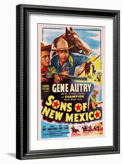 Sons of New Mexico, Top Center and Bottom Right: Gene Autry, 1949-null-Framed Art Print