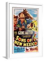 Sons of New Mexico, Top Center and Bottom Right: Gene Autry, 1949-null-Framed Art Print