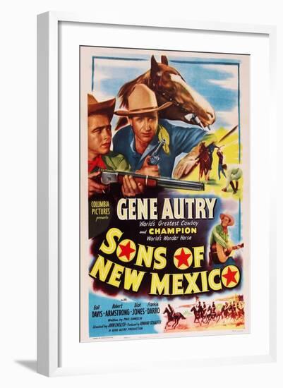 Sons of New Mexico, Top Center and Bottom Right: Gene Autry, 1949-null-Framed Art Print