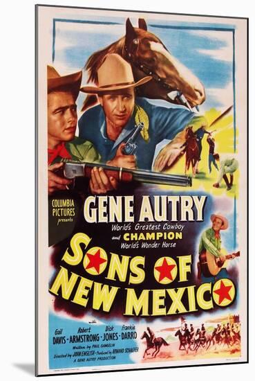 Sons of New Mexico, Top Center and Bottom Right: Gene Autry, 1949-null-Mounted Art Print
