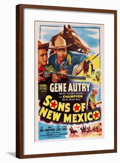 Sons of New Mexico, Top Center and Bottom Right: Gene Autry, 1949-null-Framed Art Print