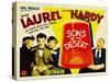 SONS OF THE DESERT, from left: Mae Busch, Stan Laurel, Dorothy Christy, Oliver Hardy, 1933.-null-Stretched Canvas