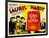 SONS OF THE DESERT, from left: Mae Busch, Stan Laurel, Dorothy Christy, Oliver Hardy, 1933.-null-Framed Art Print