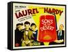 SONS OF THE DESERT, from left: Mae Busch, Stan Laurel, Dorothy Christy, Oliver Hardy, 1933.-null-Framed Stretched Canvas