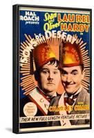 SONS OF THE DESERT, from left: Oliver Hardy, Stan Laurel, 1933.-null-Framed Art Print