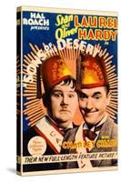 SONS OF THE DESERT, from left: Oliver Hardy, Stan Laurel, 1933.-null-Stretched Canvas