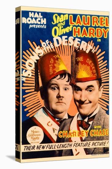 SONS OF THE DESERT, from left: Oliver Hardy, Stan Laurel, 1933.-null-Stretched Canvas