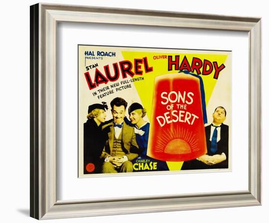 Sons of the Desert, Mae Busch, Stan Laurel, Dorothy Christy, Oliver Hardy, 1933-null-Framed Art Print