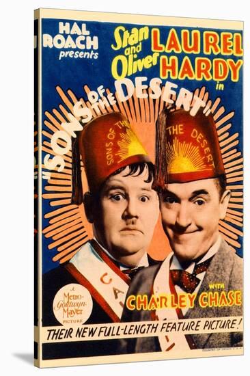 Sons of the Desert, Oliver Hardy, Stan Laurel, 1933-null-Stretched Canvas