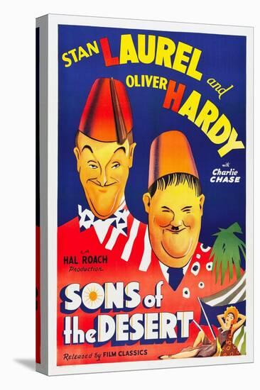 SONS OF THE DESERT, Stan Laurel, Oliver Hardy, 1933.-null-Stretched Canvas