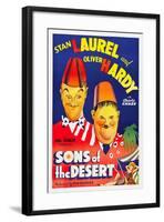 SONS OF THE DESERT, Stan Laurel, Oliver Hardy, 1933.-null-Framed Art Print