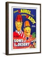 SONS OF THE DESERT, Stan Laurel, Oliver Hardy, 1933.-null-Framed Art Print