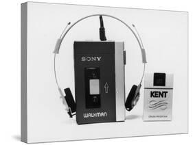 Sony Walkman Tape Player Photographed Next to a Pack of Kent Cigarettes For Size Comparison-Ted Thai-Stretched Canvas