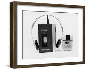 Sony Walkman Tape Player Photographed Next to a Pack of Kent Cigarettes For Size Comparison-Ted Thai-Framed Premium Photographic Print