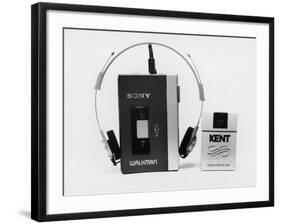 Sony Walkman Tape Player Photographed Next to a Pack of Kent Cigarettes For Size Comparison-Ted Thai-Framed Photographic Print