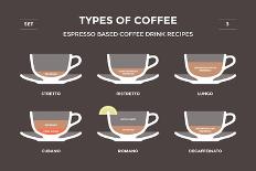 Set Types of Coffee. Info-Graphic-sonyakamoz-Framed Giclee Print