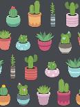Cactus and Succulent Plants Seamless Pattern-Soodowoodo-Stretched Canvas