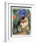 Sootsy with Hydrangea-Anne Robinson-Framed Giclee Print
