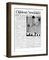 Sooty, Front Page of 'The Children's Newspaper', March 1955-English School-Framed Giclee Print