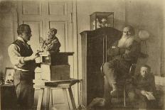 Leo Tolstoy and the Sculptor Prince Paolo Troubetzkoy-Sophia Andreevna Tolstaya-Framed Giclee Print