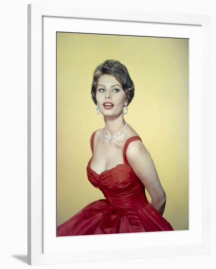 Sophia Loren, 1955-null-Framed Photographic Print