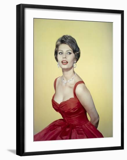 Sophia Loren, 1955-null-Framed Photographic Print