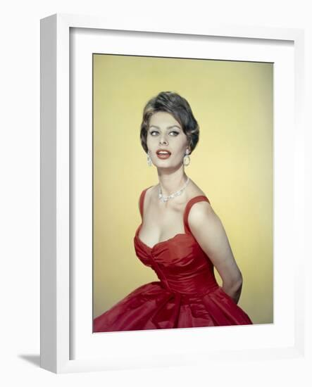 Sophia Loren, 1955-null-Framed Photographic Print