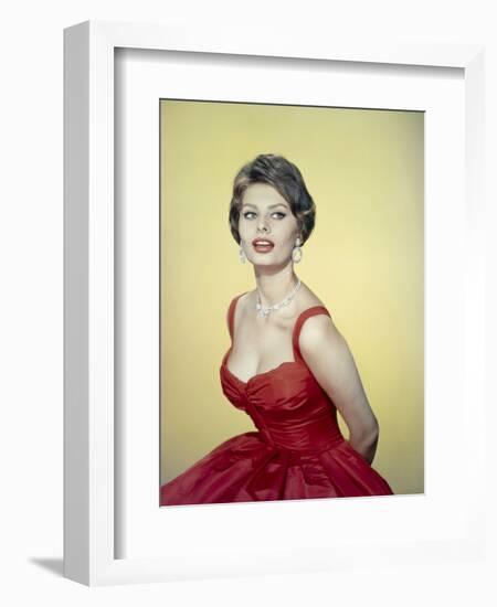 Sophia Loren, 1955-null-Framed Photographic Print