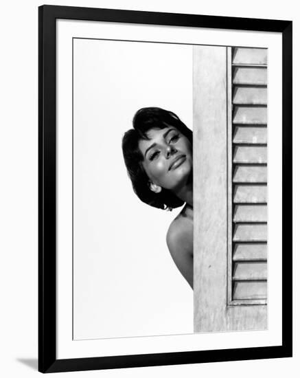 Sophia Loren. "Houseboat" 1958, Directed by Melville Shavelson-null-Framed Photographic Print