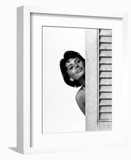 Sophia Loren. "Houseboat" 1958, Directed by Melville Shavelson-null-Framed Photographic Print