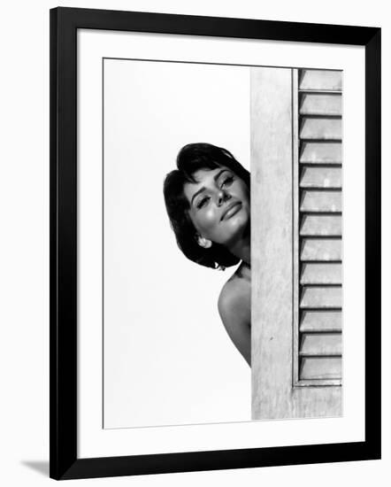Sophia Loren. "Houseboat" 1958, Directed by Melville Shavelson-null-Framed Photographic Print