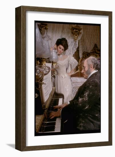 Sophia Loren in Elegant Victorian Costume, Scene from Lady L-Gjon Mili-Framed Photographic Print