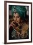 Sophia Loren in Exotic East Indian Costume for Role in Motion Picture Lady L-Gjon Mili-Framed Photographic Print