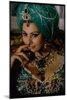 Sophia Loren in Exotic East Indian Costume for Role in Motion Picture Lady L-Gjon Mili-Mounted Photographic Print