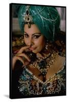 Sophia Loren in Exotic East Indian Costume for Role in Motion Picture Lady L-Gjon Mili-Stretched Canvas