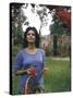 Sophia Loren in the Garden Cutting Roses-Alfred Eisenstaedt-Stretched Canvas