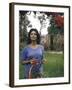 Sophia Loren in the Garden Cutting Roses-Alfred Eisenstaedt-Framed Premium Photographic Print