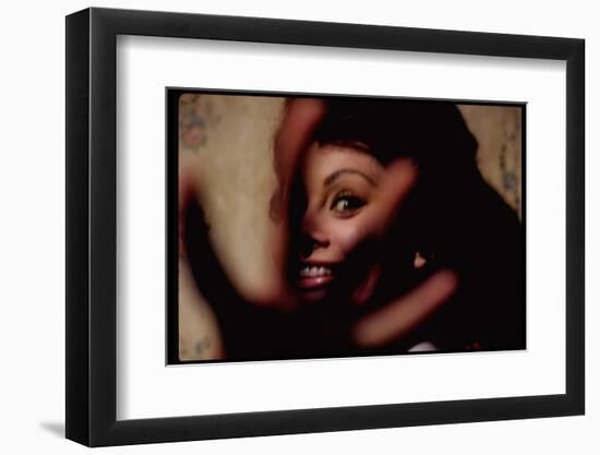 Sophia Loren on Location for Lady L-Gjon Mili-Framed Photographic Print