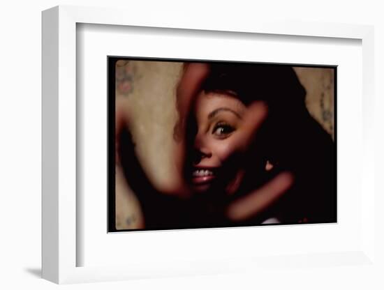 Sophia Loren on Location for Lady L-Gjon Mili-Framed Photographic Print