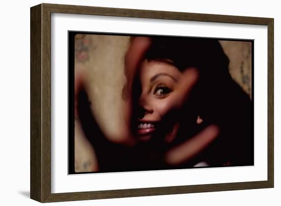 Sophia Loren on Location for Lady L-Gjon Mili-Framed Photographic Print