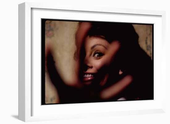 Sophia Loren on Location for Lady L-Gjon Mili-Framed Photographic Print