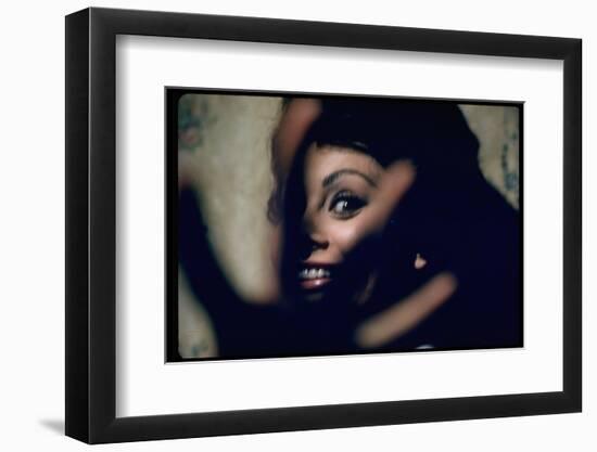 Sophia Loren on Location for Lady L-Gjon Mili-Framed Premium Photographic Print