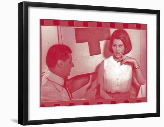 Sophia Loren V In Colour-British Pathe-Framed Giclee Print