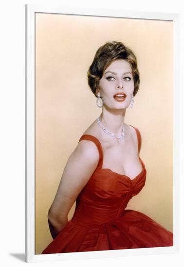 Sophie Loren, c. 1957 (photo)-null-Framed Photo