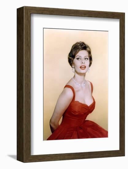 Sophie Loren, c. 1957 (photo)-null-Framed Photo