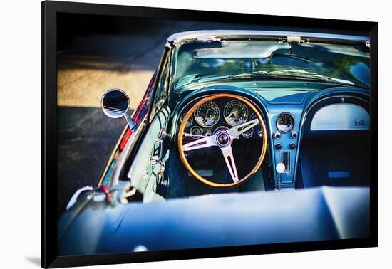 Sophisticated American Vintage Car Interior-George Oze-Framed Photographic Print