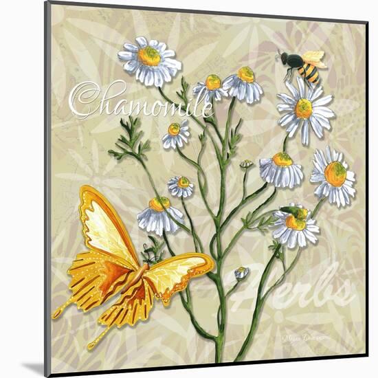 Sophisticated Elegant Herbs Spices Chamomile Daisy-Megan Aroon Duncanson-Mounted Art Print